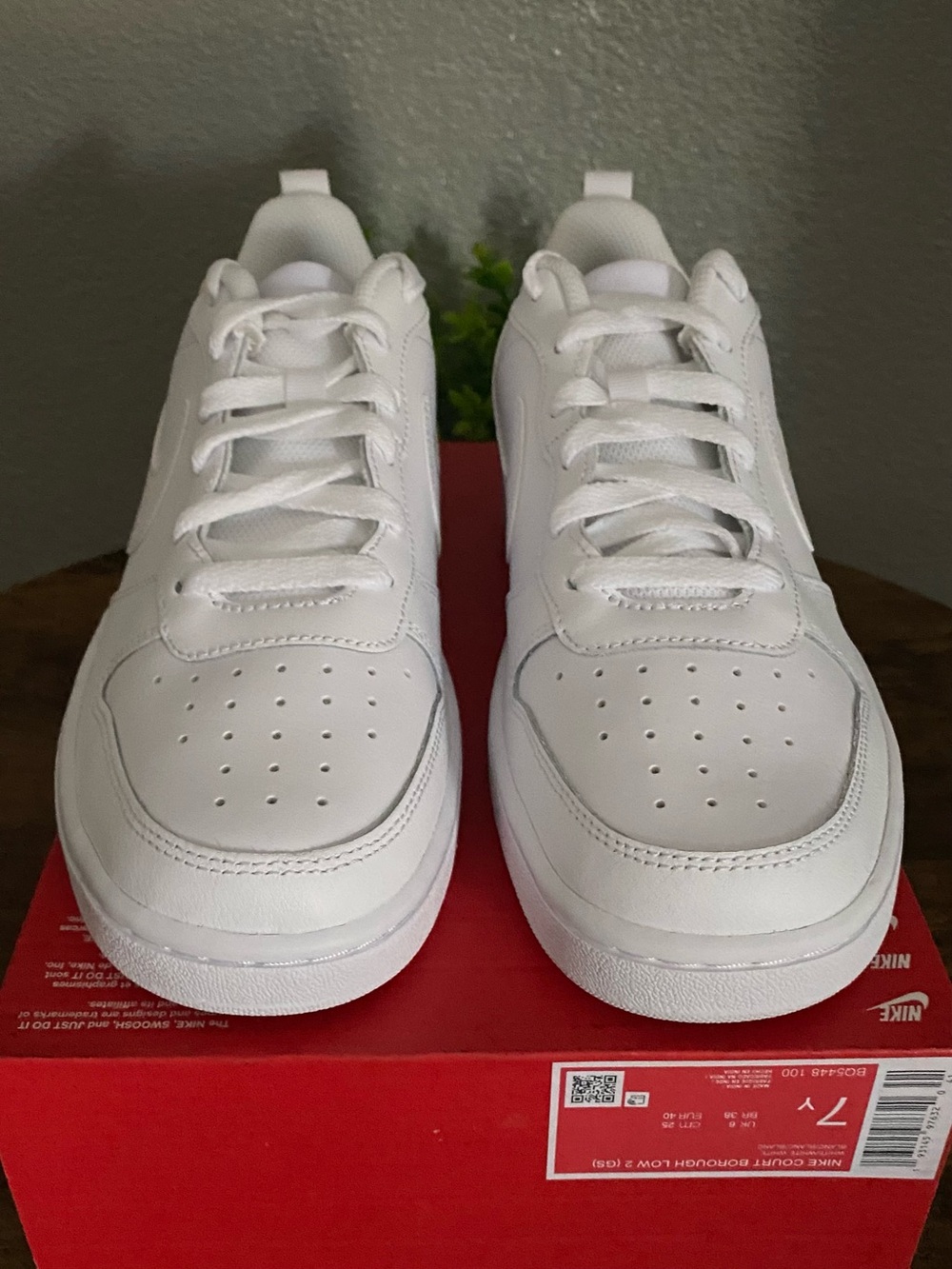 White Nike Court Sneakers